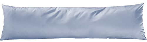 Pure Label Mako Satin Seitenschläferkissen 40x145 cm aus Baumwolle in hellblau - Traumhaft weicher Kissenbezug für Seitenschläfer passend zu unserer Bettwäsche Sets