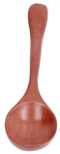 Wood Spoon for Eating, Small Wooden Spoon Wood Soup Spoon Long Handle Porridge Spoon Honey Spoon Dinner Spoons Table Spoons Dessert Spoon for Eating Mixing Stirring