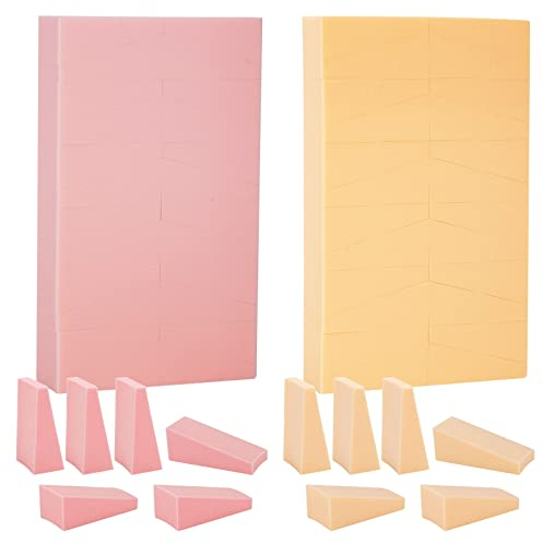 Sibba 48 Stück Puderquasten Kleiner Make-up-Schwamm Blender Blender Shape Foundation Applicator Kit Wiederverwendbare Nicht-Latex-Gesichtsreiniger Kosmetische Schwämme für Gesichtscreme/Nägel