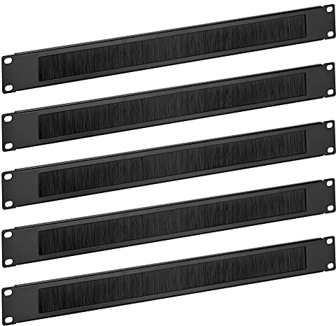 kwmobile 5x 19 Zoll Server Rack Abdeckung - Bürsten Kabelöffnung für 19 Serverracks - Serverschrank Netzwerkschrank Kabelmanagement Kabelführung