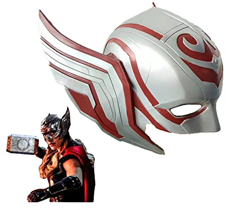 ZLCOS Thor Maske Superheld Requisiten Cosplay Helm Latex Show Zubehör Erwachsene Halloween Karneval Party Geschenke (Hammer)? (Maske), Einheitsgröße