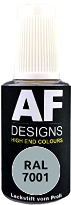 Alex Flittner Designs Lackstift RAL 7001 SILBERGRAU glänzend 20ml Reparaturstift Acryl Retuschierlack Reparaturlack Holz Metall Möbel Bad