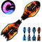 Waveboard Kinder ab 10 Jahre, Street Surfing Snakeboard mit Tasche, Waveboards mit LED Leuchtrollen und ABEC-7 Kugellager, Skateboard für Mädchen, Junge und Anfänger, Bis 100kg,04