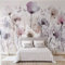 GIVLWF Modern Watercolor Hand-Painted Style Wall Mural Photo Wallpaper, Lilac Floral Wall Mural, Murals Wall Art Print for Bedroom Living Room Home Decoration 400 x 280 cm