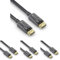Sonero [Nouveau 1m DisplayPort Cable 1.2, Câble DisplayPort à DisplayPort, 4K 60 Hz, 2K 144Hz, noir (Lot de 4)