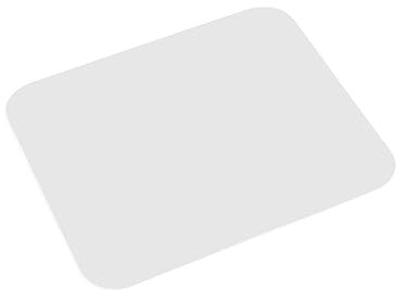 Set di tappetini per mouse piccoli extra sottili per computer - Base antiscivolo in silicone ultra sottile - Mouse Pad (bianco - rettangolare - 2 pezzi)