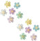 HAOXYO 12 Stück Blumen Charms,Blumen Anstecker set,Entzückendes Design Schuhzubehör für Schuhe,Multicolon Accessoires,Für Frauen,Mädchen,Kinder,PartygescHenke (6 Farben)