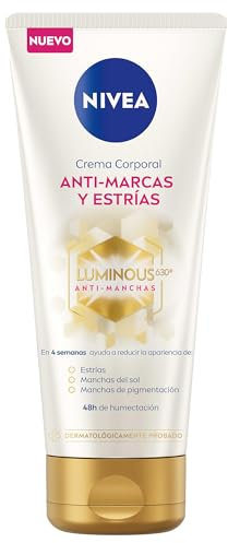 NIVEA Luminous 630 Sérum Tratamiento Avanzado Corporal Antiestrías (1 x 100 ml), aceite corporal para un tono de piel uniforme, crema hidratante corporal con 48 h de hidratación