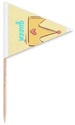 Queen Animation Kawaii Freshness Toothpick Triangle Cupcake Toppers Flag