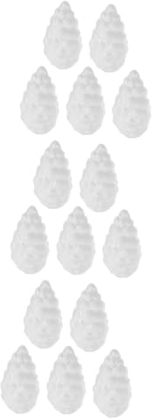NUOBESTY 15 STK Schaumkugel Tannenzapfen-Modell Styroporkugel Raumdekoration DIY Modelle Multifunktionsball Polystyrolkugel Tannenzapfenmodell Kiefernzapfen Kugel aus Styropor Weiß