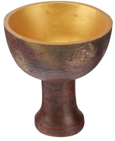 Kichvoe Copa del Santo Grial Copa De Comunión Cáliz Vintage Copa De Vino Copa Sagrada para Beber Vasos De Copa De Licor De Vino Copa De Iglesia para Ritual Copa De Altar Copas De
