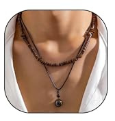 YANCHUN Necklace for Men Puka Shell Necklaces Men Jewelry Gifts Surfer Mens Necklace Beaded Choker Jewelry Birthday Gift for Dad Son Husband Christmas Stocking Stuffers