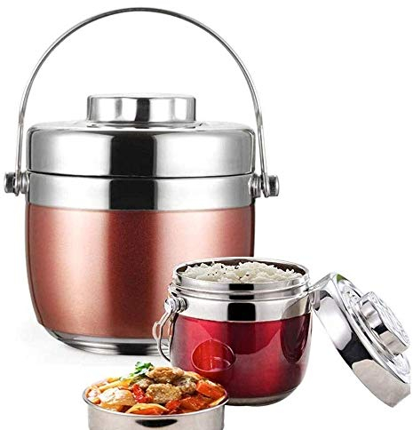 fiambrera de acero inoxidable Contenedor de alimentos portátil de 1,5 l, botella de sopa de alimentos térmicos, fiambrera de acero inoxidable para almacenamiento de alimentos al aire libre disfrute