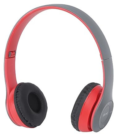 HERCHR Kabelloser Kopfhörer, P47 BT Rauschunterdrückung, Faltbar, Kabelloses Headset Für Sportmusikliebhaber, Geschenk, Damen Und Herren(Rot)