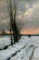 PTLYE Ölgemälde Wand Bild Auf Leinwand Leinwand Kunst Winterlandschaft bei Sonnenuntergang Anton Mauve Leinwandbilder Bild für Wanddekoration 60x90cm