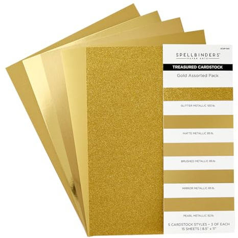 Spellbinders Goldfarbener Karton, sortiert