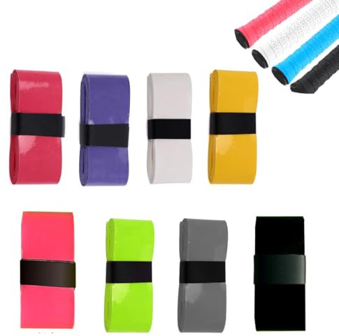 EIHI 8 Stück Griffband Tennisschläger,Tennisschläger Griffband,Rutschfestes Griffband Badmintonschläger Griffband Selbstklebend Tennis Griffband Für Badminton Squash Schläger