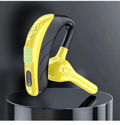 YYGGWL Casque Gaming Casque D'écoute Mono-Oreille X13 avec Micro Bluetooth 5.1, Écouteurs Antibruit, Étanche, Mains Libres, Longue Durée De Veille Casque Conduction Osseuse(Yellow-x13)