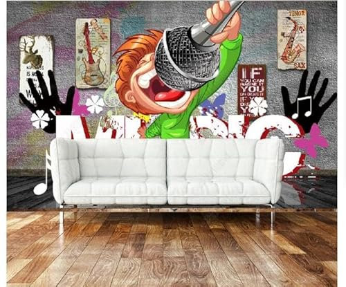 kxcghlsglj Home Decor Peel and Stick Wallpapers Music Bar Background Wall-250Cm×175Cm