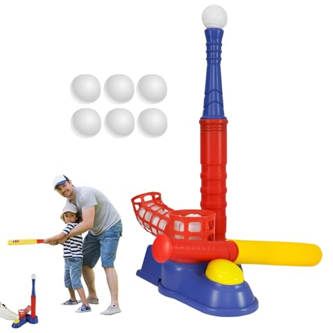 Baseball Pitcher Machine, Softball Baseball Pitching Machine, Soft Baseball Tee Pitcher Machine, Step On Paddle And Release To Launch -Outdoor Softball Training Gear For Kids