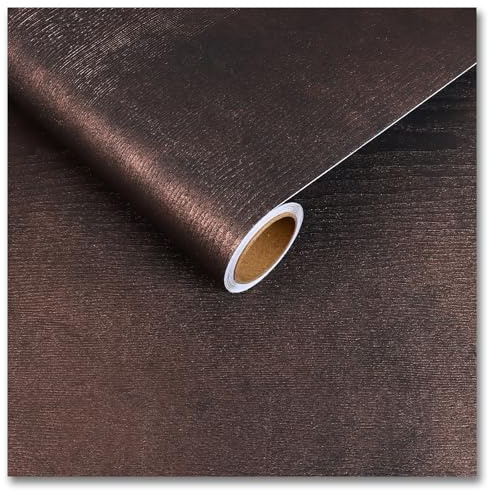 CRE8TIVE Papel Pintado Efecto Madera Vinilo Adhesivo Muebles Marrón Textura Papel Adhesivo para Muebles Vinilo Cocina Encimera Impermeable Papel Pintado Bano Armario Vintage Dormitorio 30cm x 200cm