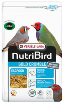 Versele-Laga NutriBird Gold Crumble Exoten | 1 kg | Trockenes Eifutter für Junge & Adulte Ziervögel | Mit Lysin & Methionin | Eiweiße, Vitamine, Spurenelemente & Mineralstoffe
