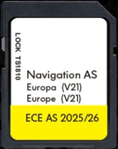 Scheda SD Navigazione GPS Europa - V21 ECE 2025 2026 - Compatibile con Volkswagen VW Discovery Media 2 MIB2 - Navigazione AS - 32 GB