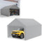 NAIZY Carport 4x6 m Zeltgarage mit Abnehmbar Seitenwände Große Garagenzelt Lagerzelt UV-Schutz Windfest Winterfest Autozelt Unterstand, Grau