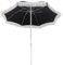 DYPJHEO Negra Paraguas Plegable para Exteriores Protección Solar, Gran Sombrilla para Playa, Patio, Jardín, Terraza, Camping, con Borlas Blancas, Aislamiento térmico y Refrigeración