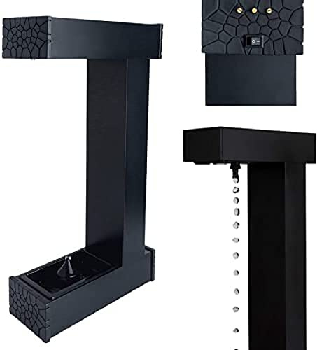 Lampe de table LED en forme de sablier flottant, fontaine anti-gravité avec horloge, lampe de bureau magnétique décorative pour décoration d'intérieur unique