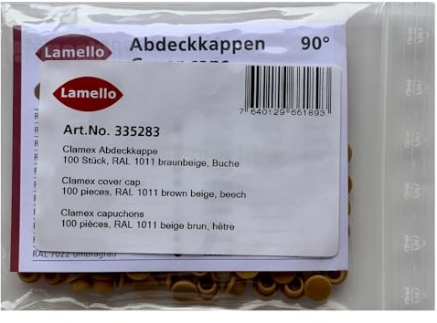 Lamello Clamex Abdeckkappen, Buche, Ø 6 Buche RAL 1011 100 Stk