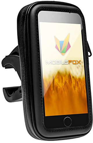 Mobilefox 360 ° Bike Roller Manubrio Mount Smartphone Holder impermeabile per Samsung Galaxy S9 S8 Plus Nero - Copertura del telefono con morsetto Holder