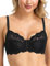 WingsLove Women's Bra Full Coverage Non-Padded Soft Cup Floral Lace Underwire Bras Black 36G