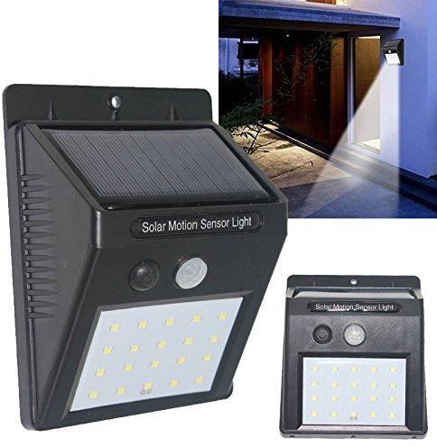 Détecteur de présence. Lampe solaire, 12 LED, avec détecteur de mouvement. (1 unité).