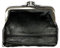 LOLUNA® Porte-Monnaie Femme Cuir véritable Agneau Souple - Fermoir Clic Clac et Compartiment Fermeture - Plat et Compact - Couleurs au Choix - Noir