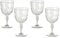 Omada Design Satz 4 Weingläser von 27,5 Cl aus Durchsichtigen und Farbigen Acryl, Spülmaschinenfest, Ideal für Mittag- und Abendessen im Freien, Linea Diamond