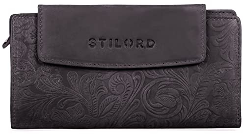 STILORD 'Lorelai' Porte-Monnaie pour Femme avec Style Portefeuille Vintage Poche à Monnaie Élégant Étui pour Billets Cartes Monnaie, Couleur:Canyon - Marron