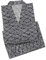 Ensemble Pyjamas Kimono Femme Homme Vêtement de Nuit Coton Chemise Nuit Japonais Doux Peignoir de Bain Pantalon et Chemise Veste de Pyjama Maison Dormir Spa Sauna,Asie L = EU 42,Houle Noir