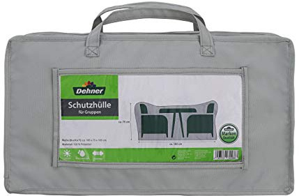 Dehner Abdeckung für Sitzgruppe, ca. 185 x 75 x 105 cm, Polyester, grau