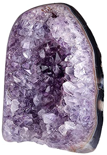 Nupuyai Amethyst Druse Groß Kristall Rohstein Dekoration, Natürlicher Amethyst Drusensegment Stein Cluster Quarz Crystal Dekorative Steine(600g-700g)