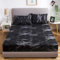 Damier Marmor Spannbettlaken 200x200cm Schwarz Weiß Marmor Muster Spannbetttuch Weiche Mikrofaser Boxspringbett Bettlaken geeignet für Matratzen von 30cm