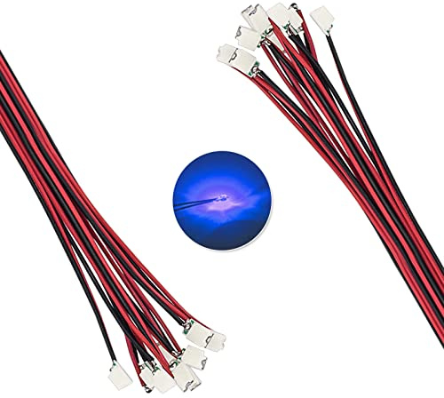 DiCUNO 0805 Mini LED Leuchtdioden, Blau, 16cm Kabel, 20mA, DIY, 20er Pack | SMD Mikro LED Dioden, vorverdrahtet, für Modellbau, Modelllayout, Deko, DIY, Basteln, Handarbeit, Licht-, Elektronikprojekte