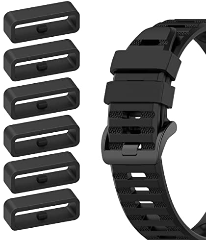HOMTERN Lot de 6 Sangles de Fixation en Silicone 26 mm pour Garmin Fenix 7X, 6X/6X Pro, 5X/5X Plus, 3/3 HR, Tactix Delta, Enduro, Descent Mk1 Mk2