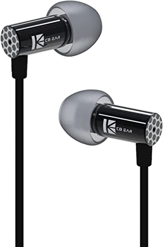 Yinyoo Gaming Wired Earbuds, KBEAR Little Q Lightweight in Ear Monitor, Strong Bass Noise Isolating Earphones, Thickened PVC Cable, 3.5mm Jack in Ear Headphones for Computer Smartphones Laptop
