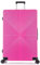 DK Luggage 24 Medium Lightweight Hard Shell Suitcase 4 Wheel Spinner Luggage ABS-30 Pink