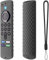 2022 Fernbedienungshülle kompatibel für Fire TV Stick (3. Generation) dritte Generation, Fernbedienungsschutzhülle Silikon staubdichter Hüllenschutz mit Lanyard (dunkelgrau)