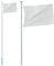 vidaXL Fahnenmast Teilbar, Mast für Nationalflagge, Flaggenmast für Garten Partys Sportveranstaltungen, Fahnenstange Fahnenstange, Silbern Aluminium