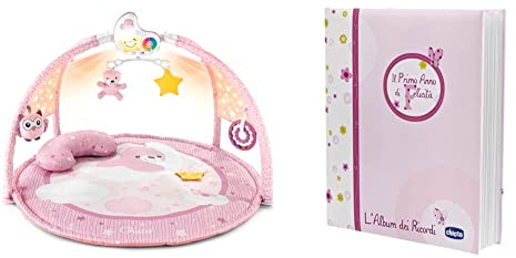 Chicco Palestrina dei Colori Rosa 3in1, Palestrina Neonato Multifunzione Elettronica & Libro Nascita per Neonati E Bambini, Diario con Spazi per Note E Fotografie, Rosa