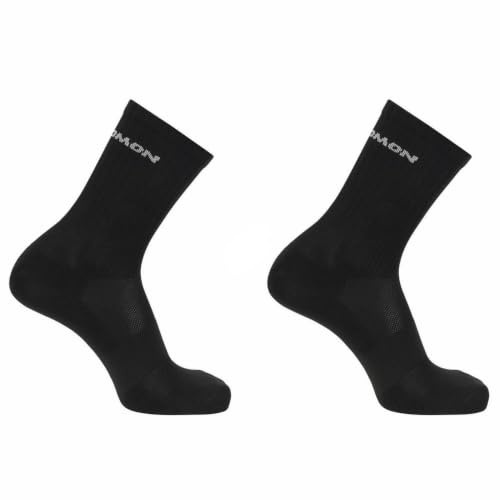 Salomon LC2083800 Evasion Crew 2-Pack Unisex Socken, schwarzes, 39-41 EU
