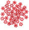 DEARMAMY Weiße Verzierungen 50 Stück Weihnachten Baum Anhänger Perlen mit Loch bonbons Dekorationen, Weihnachtsbaumschmuck Anhänger Deko Acryl Rot&Weiß (25mm) Weihnachtsbaumanhänger